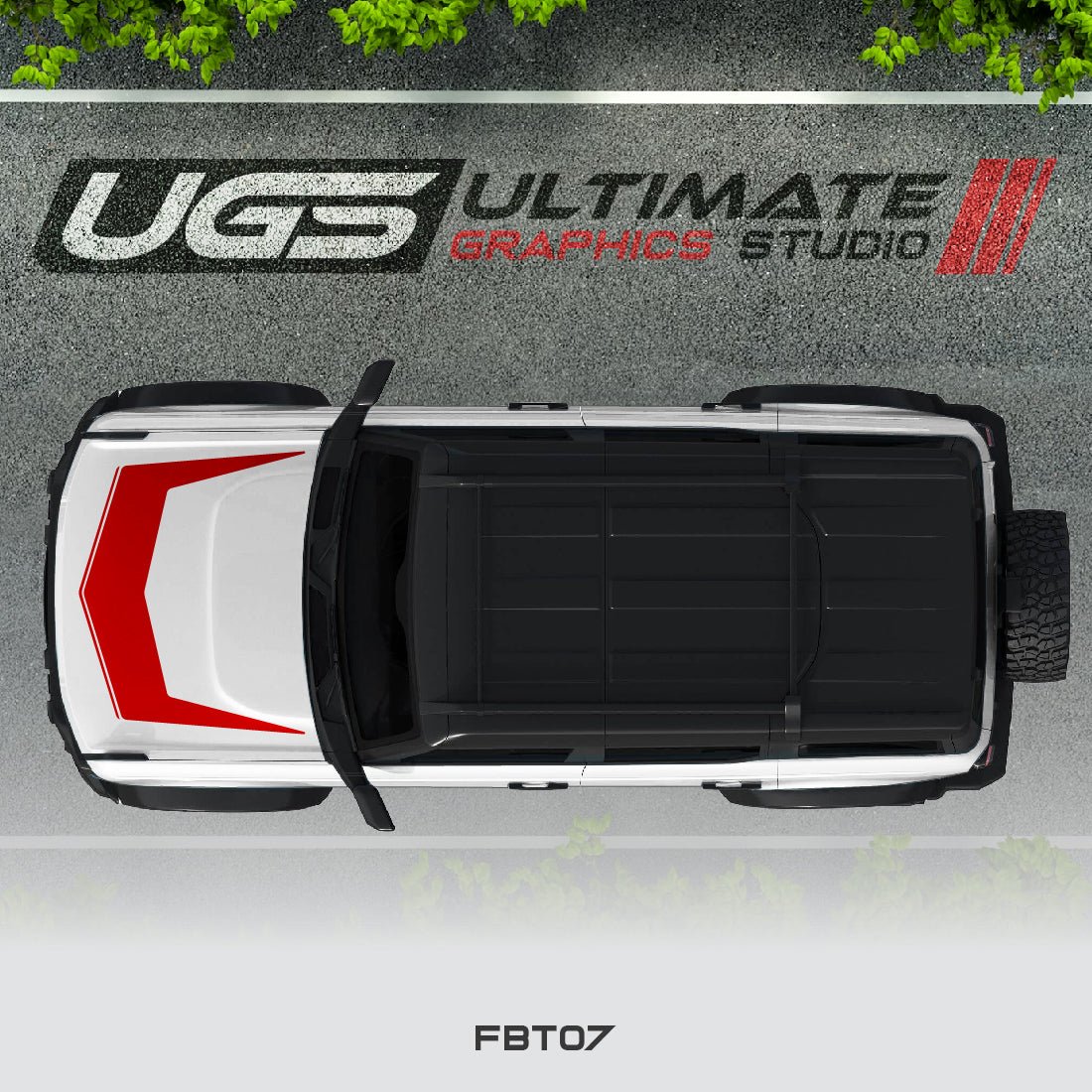 Ford Bronco Hood Graphics 1 Color - Speedlogix