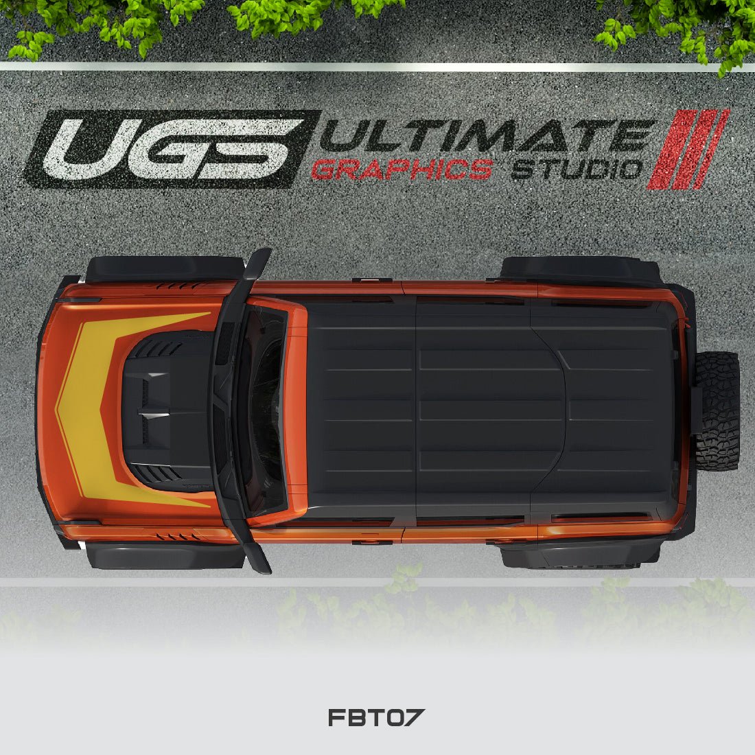 Ford Bronco Hood Graphics 1 Color - Speedlogix