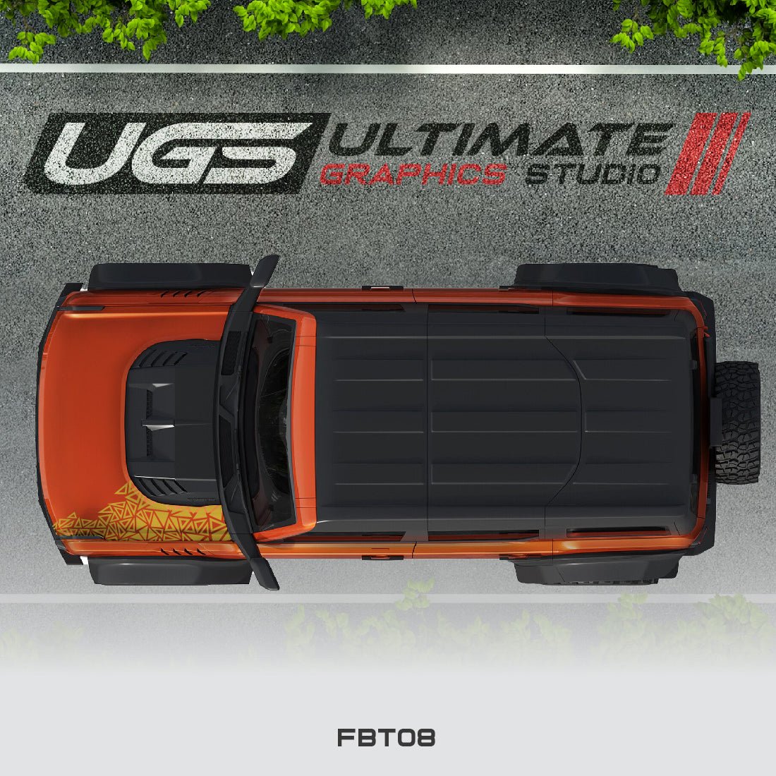 Ford Bronco Hood Pattern Graphics 1 Color - Speedlogix