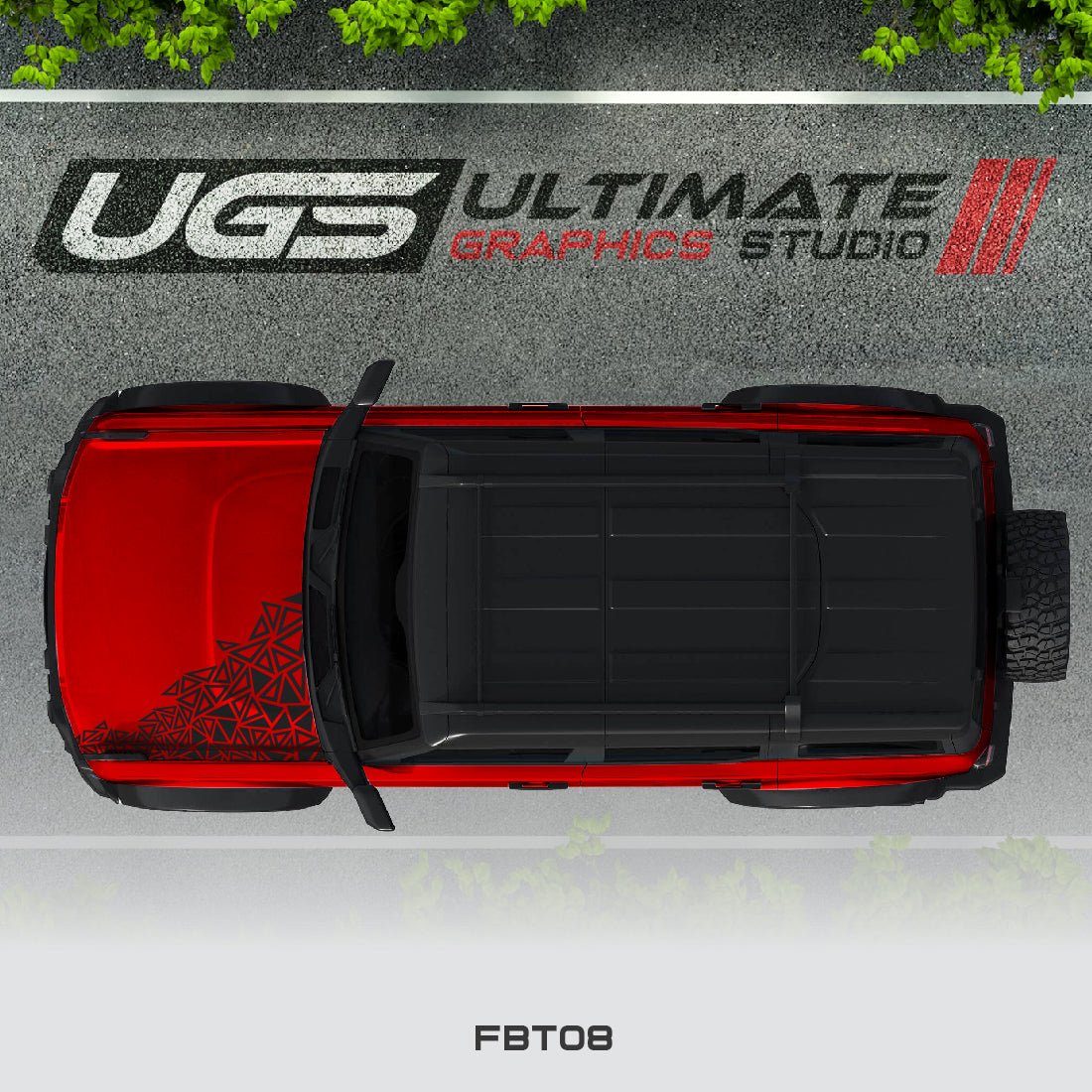 Ford Bronco Hood Pattern Graphics 1 Color - Speedlogix