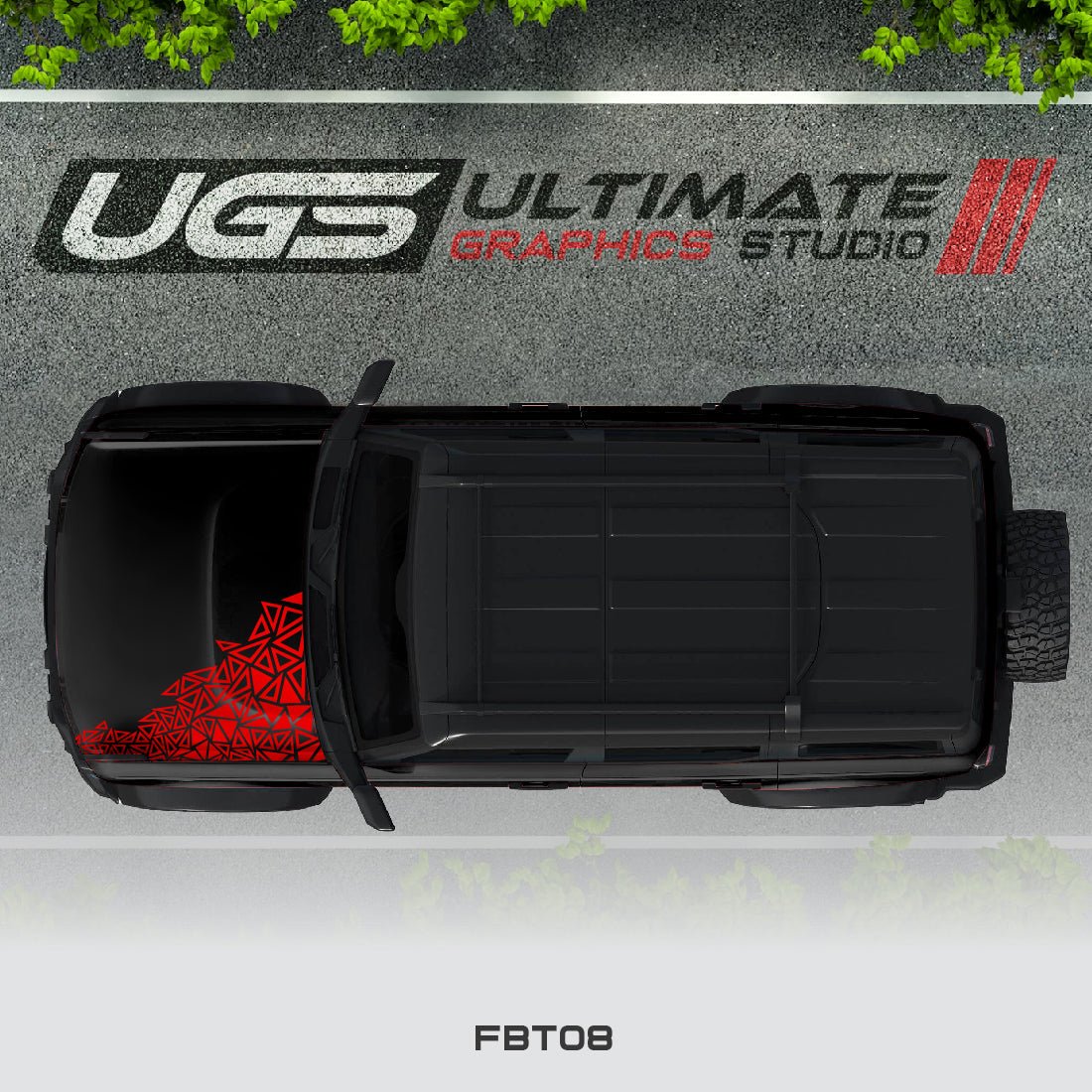 Ford Bronco Hood Pattern Graphics 1 Color - Speedlogix