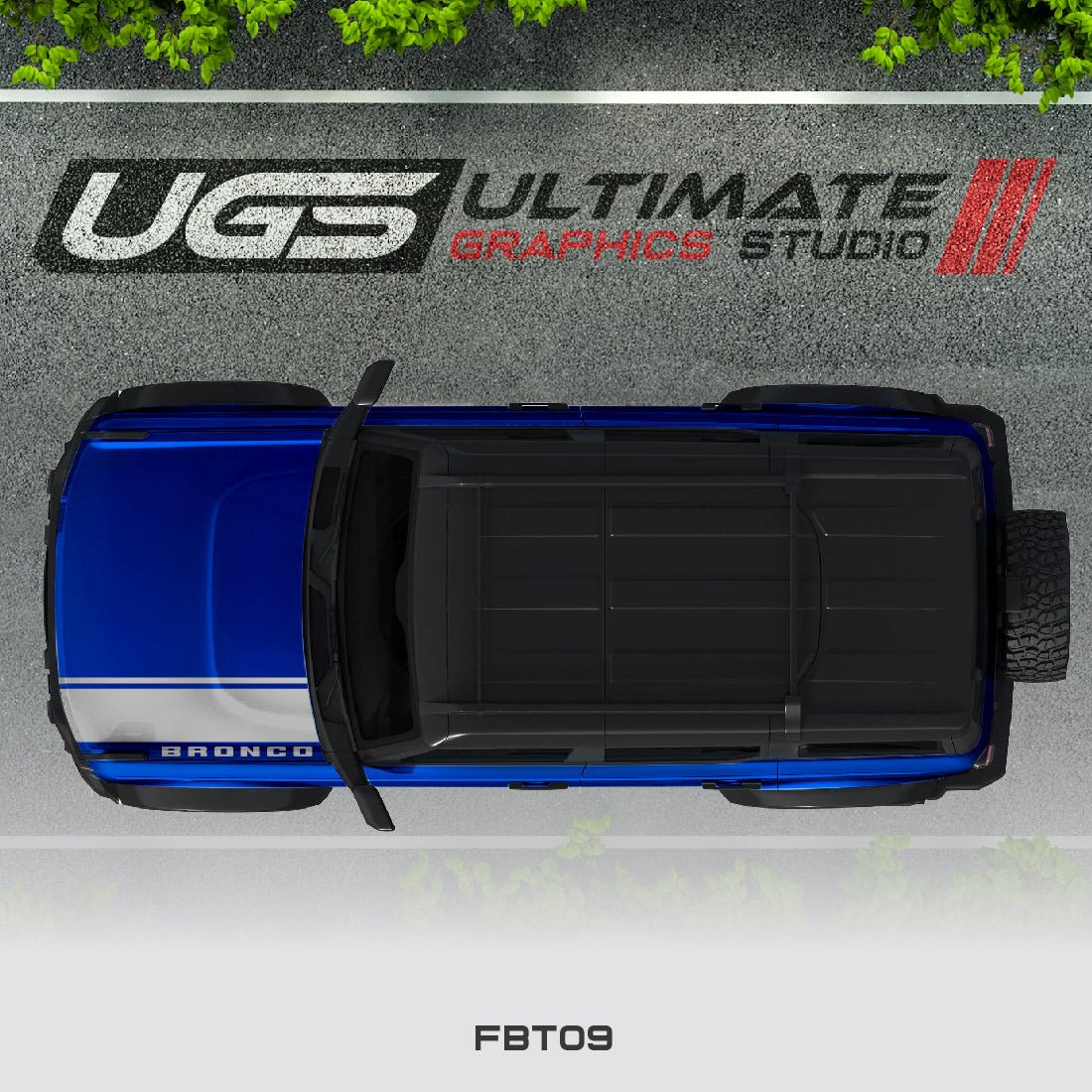 Ford Bronco Hood Stripe 1 Color - Speedlogix