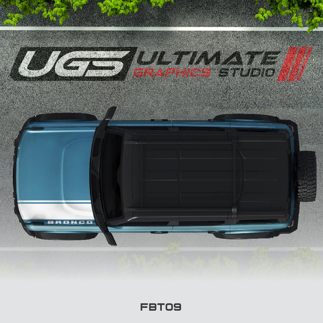 Ford Bronco Hood Stripe 1 Color - Speedlogix