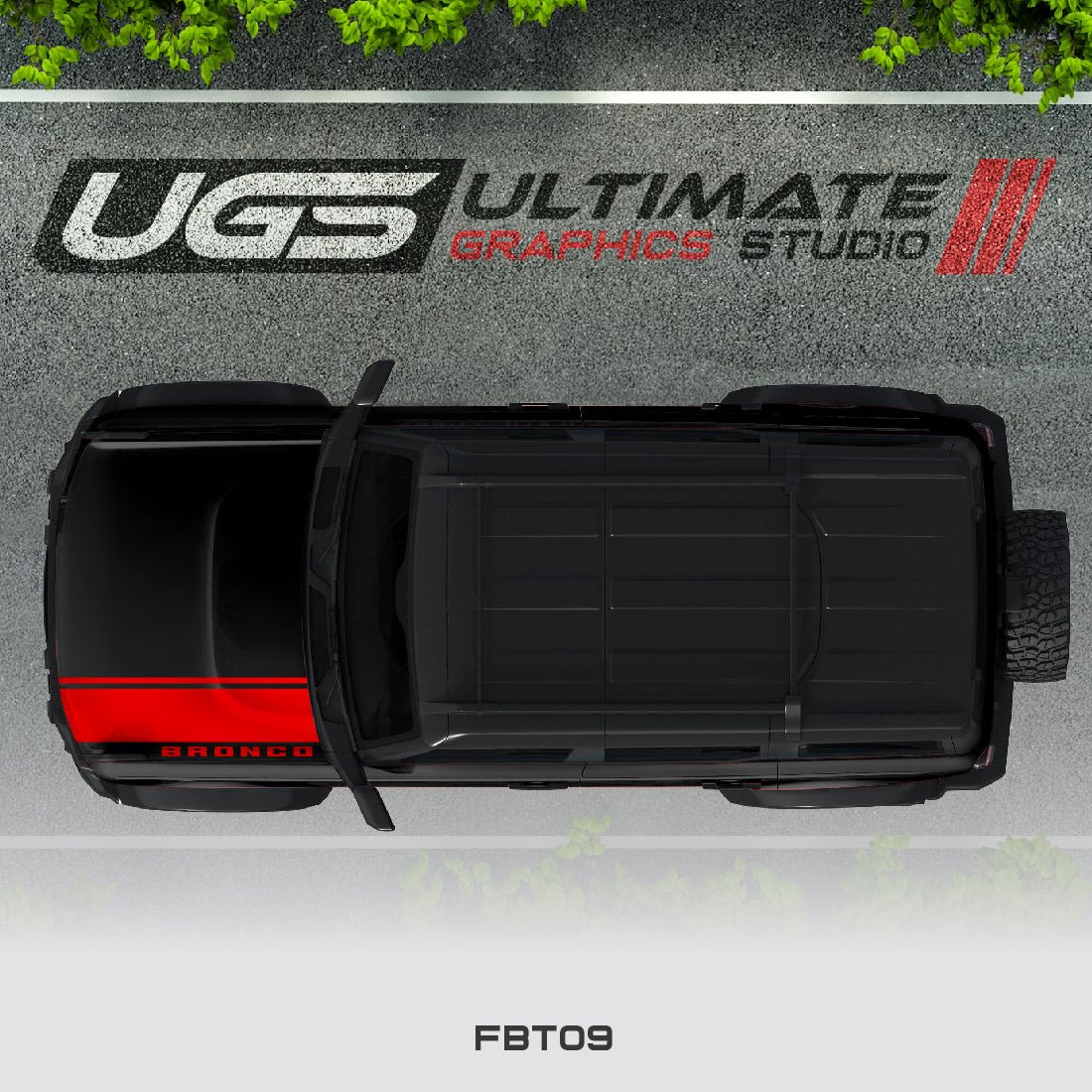 Ford Bronco Hood Stripe 1 Color - Speedlogix