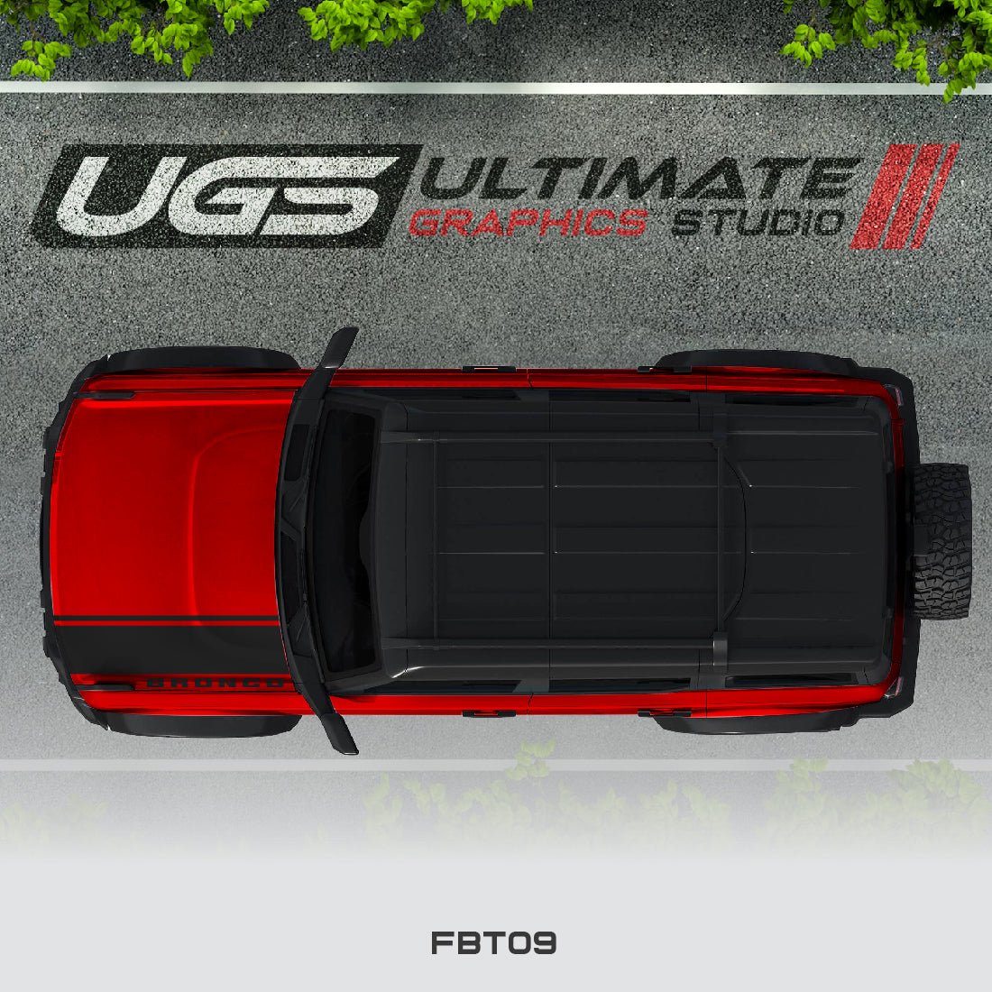 Ford Bronco Hood Stripe 1 Color - Speedlogix