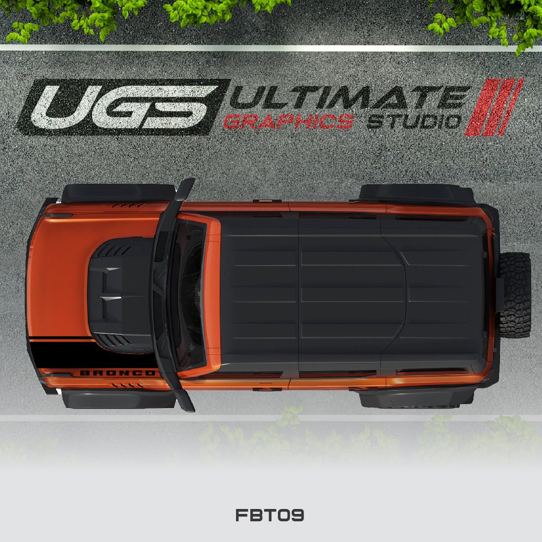 Ford Bronco Hood Stripe 1 Color - Speedlogix