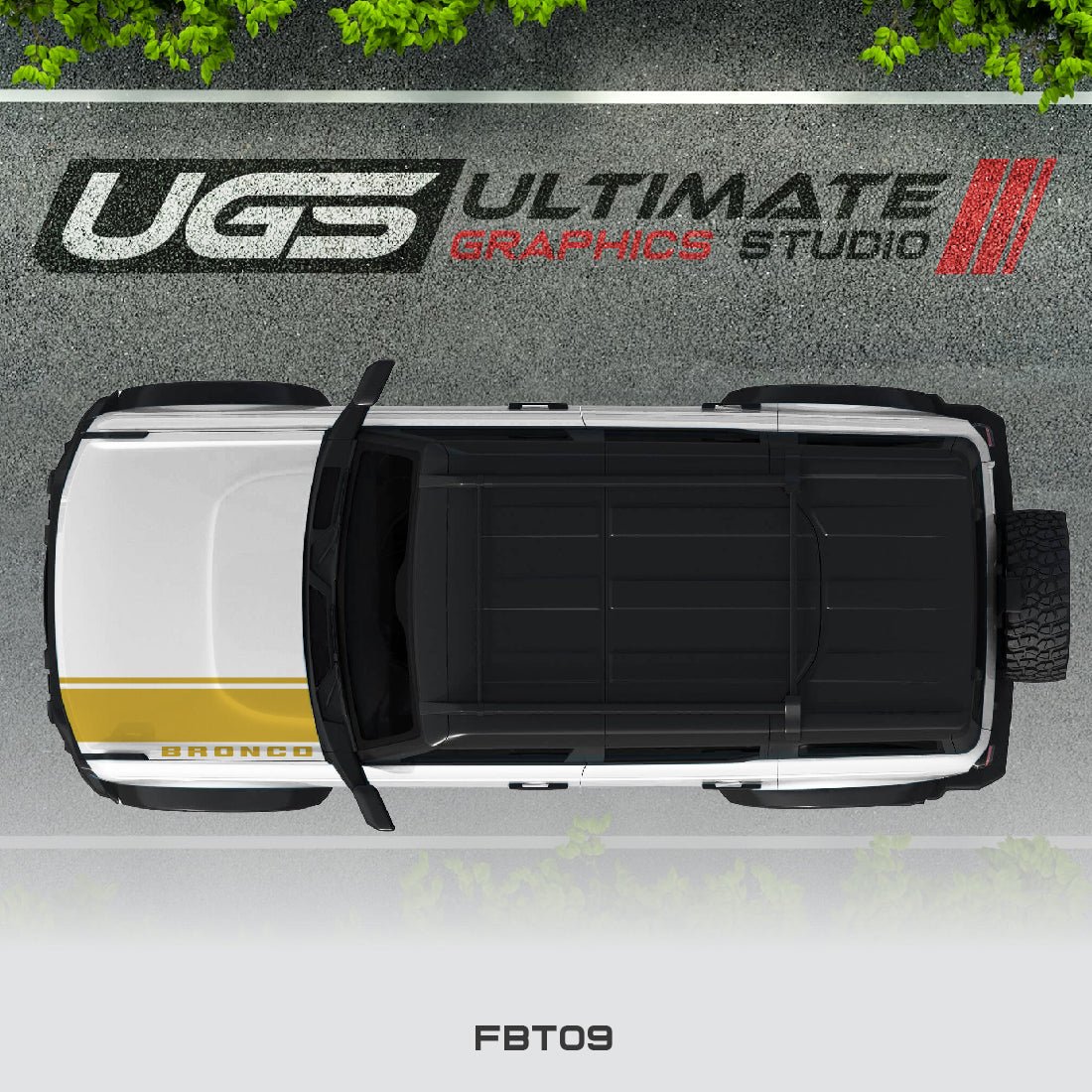 Ford Bronco Hood Stripe 1 Color - Speedlogix