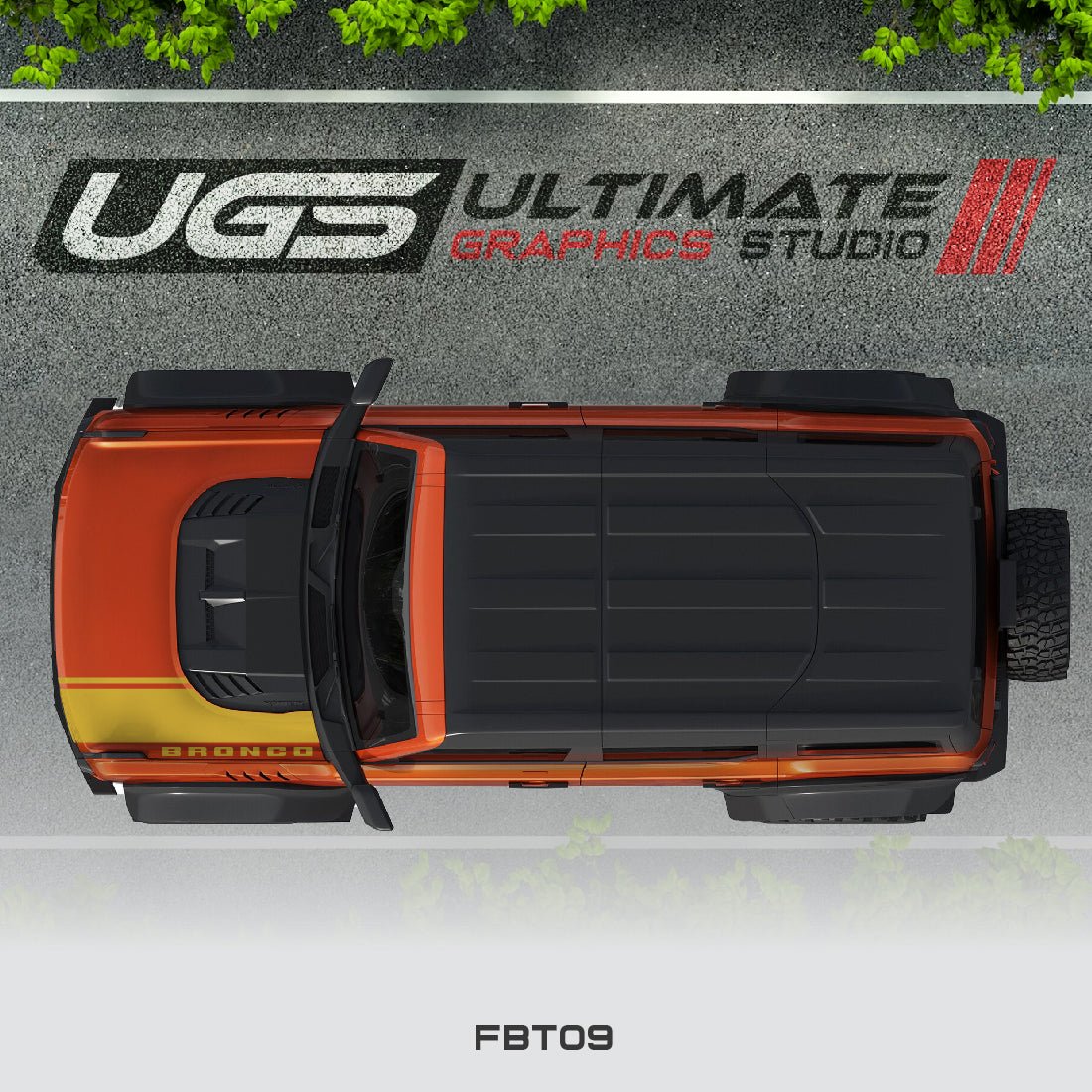 Ford Bronco Hood Stripe 1 Color - Speedlogix