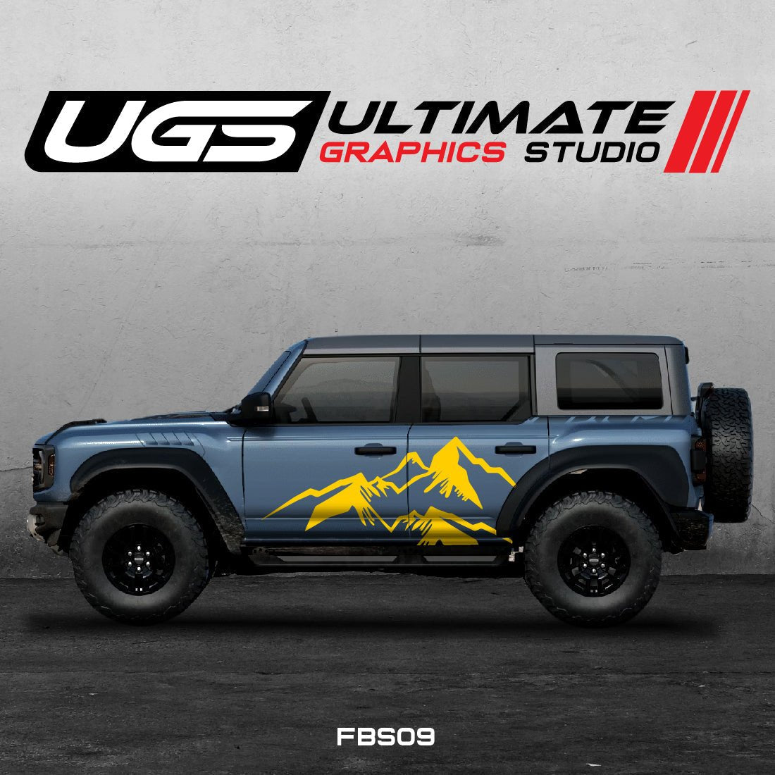 Ford Bronco Large Mountain Side Graphics - Speedlogix