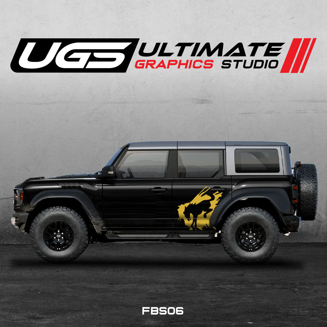 Ford Bronco Logo Side 1 Color Graphics - Speedlogix