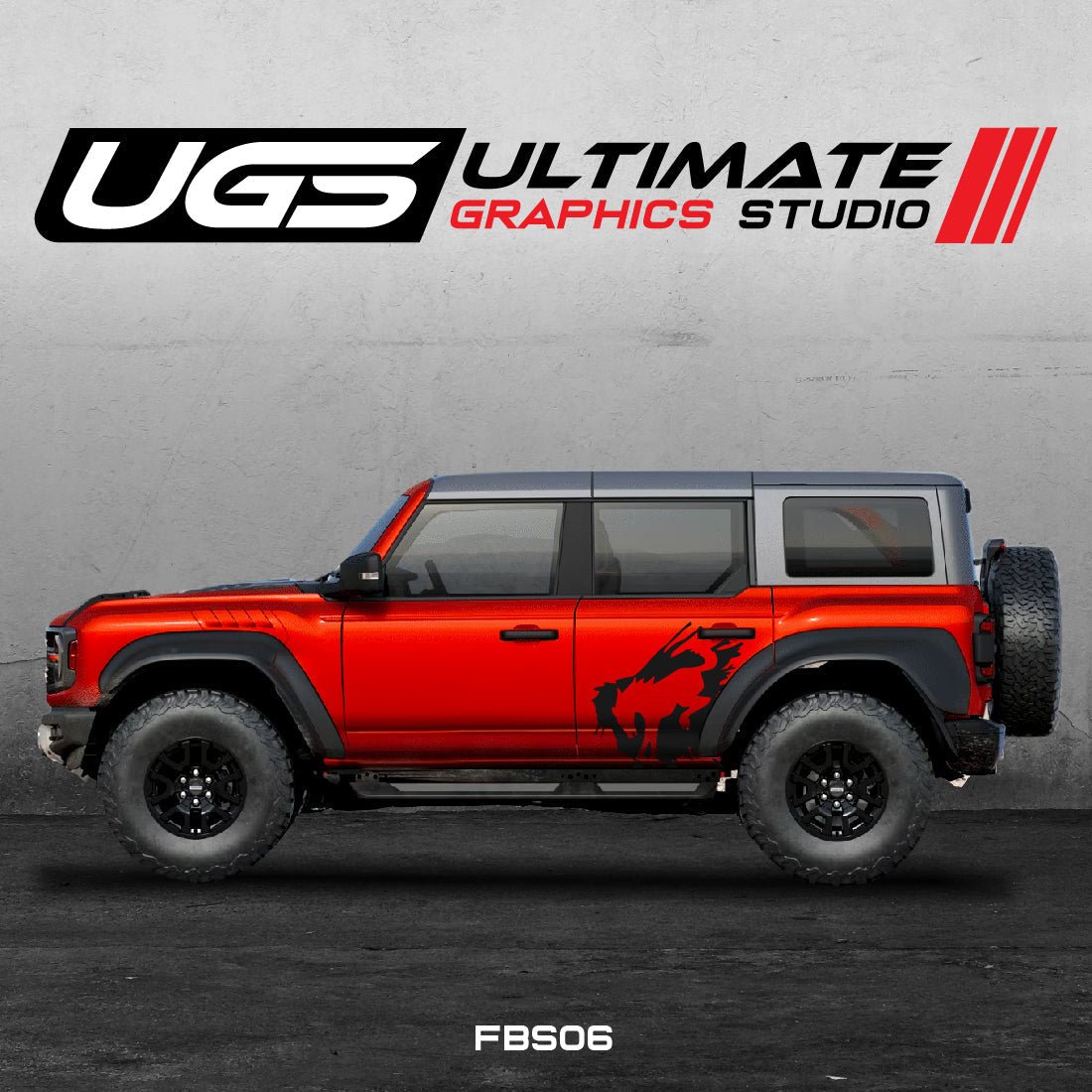 Ford Bronco Logo Side 1 Color Graphics - Speedlogix