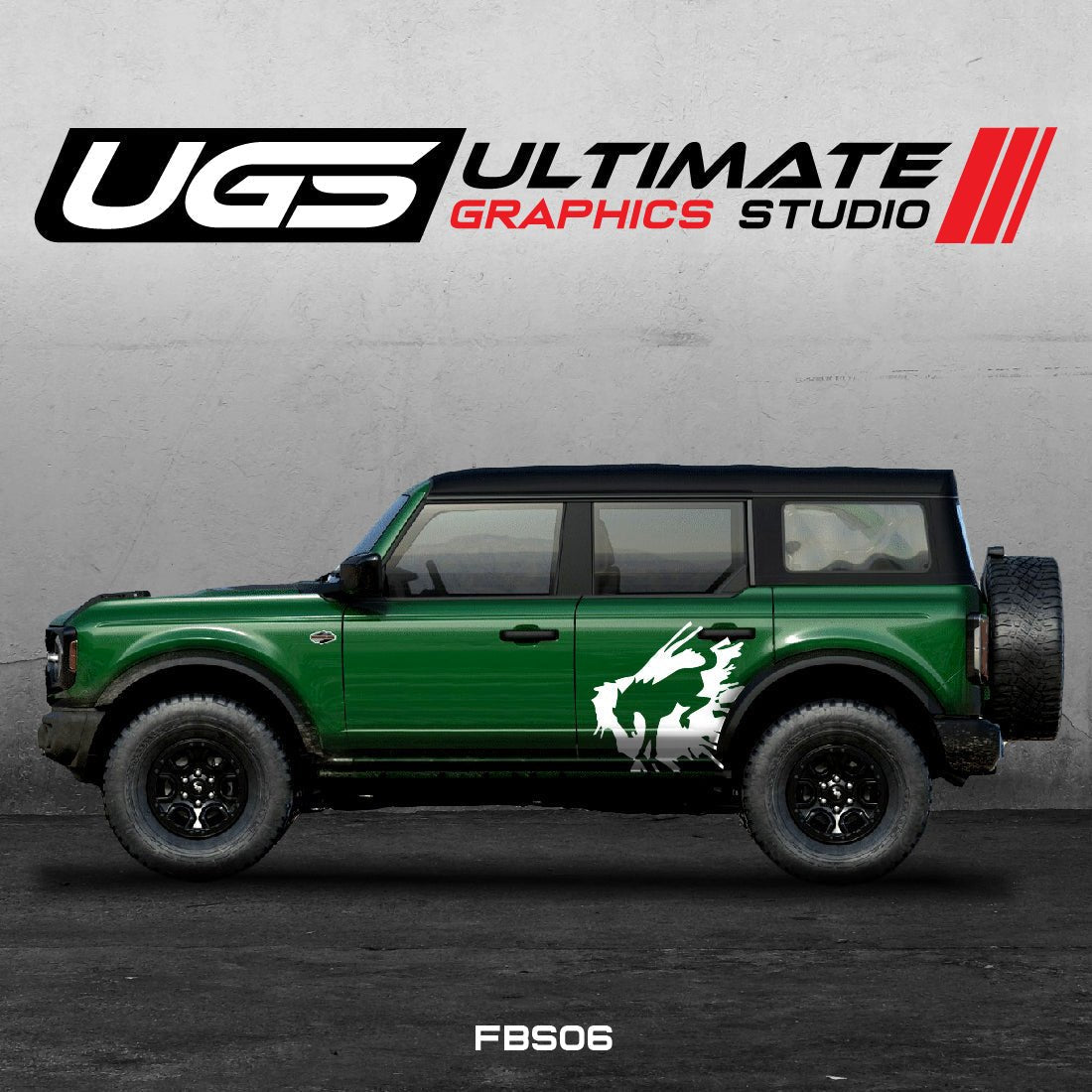 Ford Bronco Logo Side 1 Color Graphics - Speedlogix