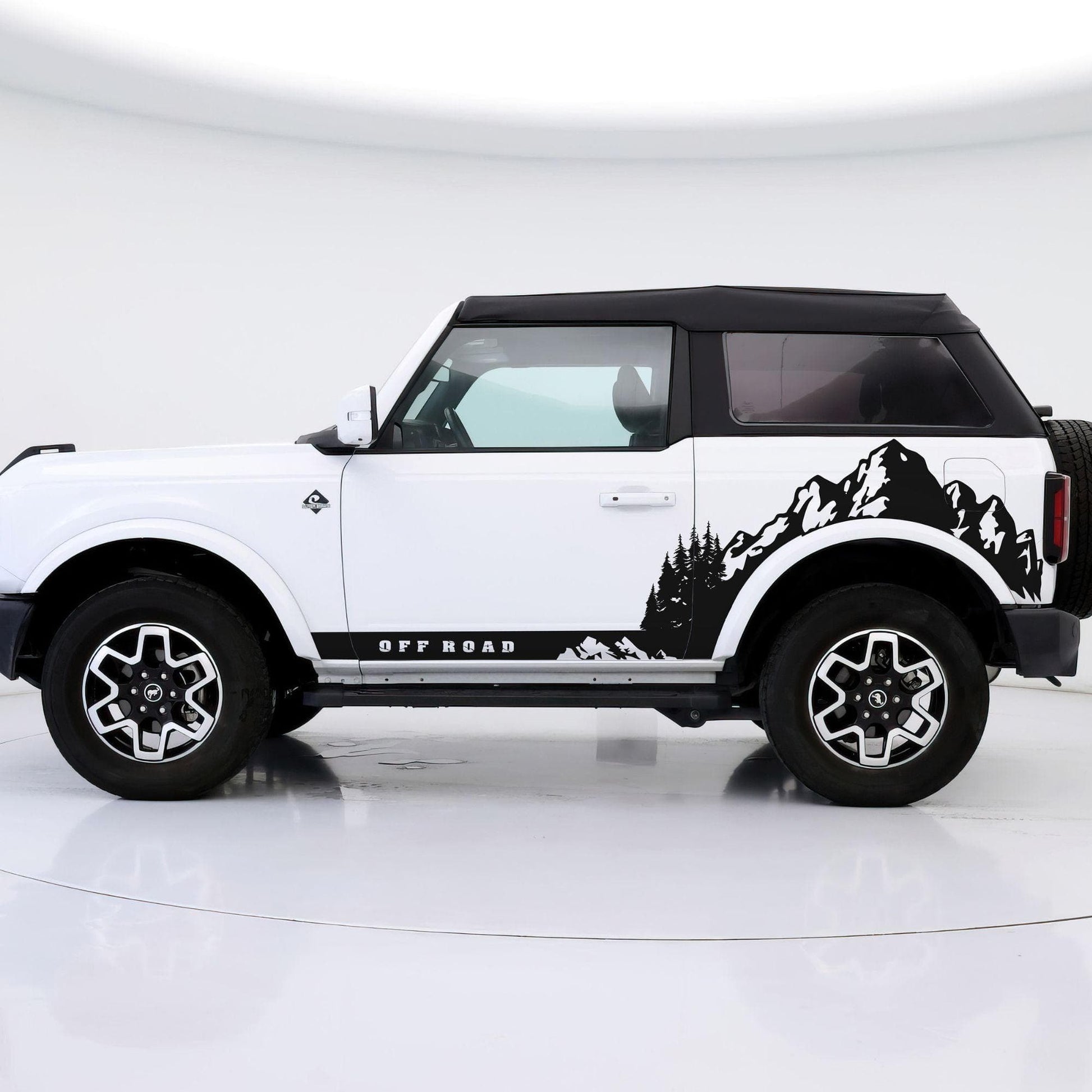 Ford Bronco Off Road Graphic Decal Sticker. Mountain Forest Overland Design. 6998 - Speedlogix