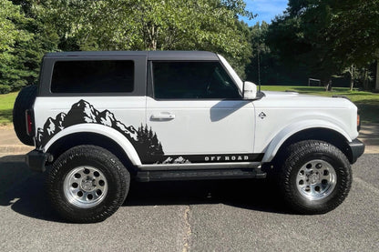 Ford Bronco Off Road Graphic Decal Sticker. Mountain Forest Overland Design. 6998 - Speedlogix