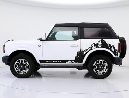 Ford Bronco Off Road Graphic Decal Sticker. Mountain Forest Overland Design. 6998 - Speedlogix