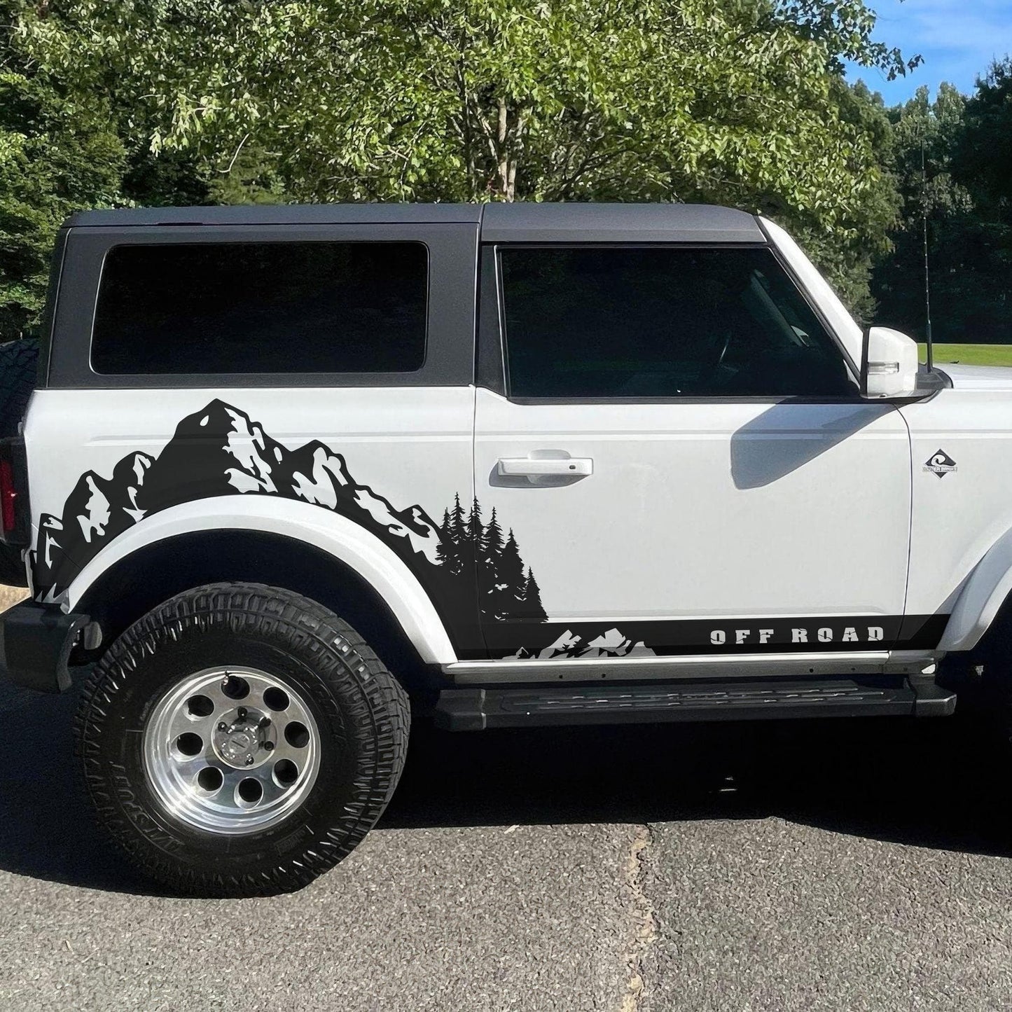 Ford Bronco Off Road Graphic Decal Sticker. Mountain Forest Overland Design. 6998 - Speedlogix