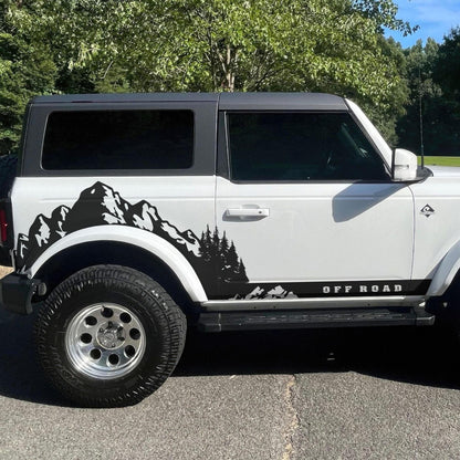 Ford Bronco Off Road Graphic Decal Sticker. Mountain Forest Overland Design. 6998 - Speedlogix