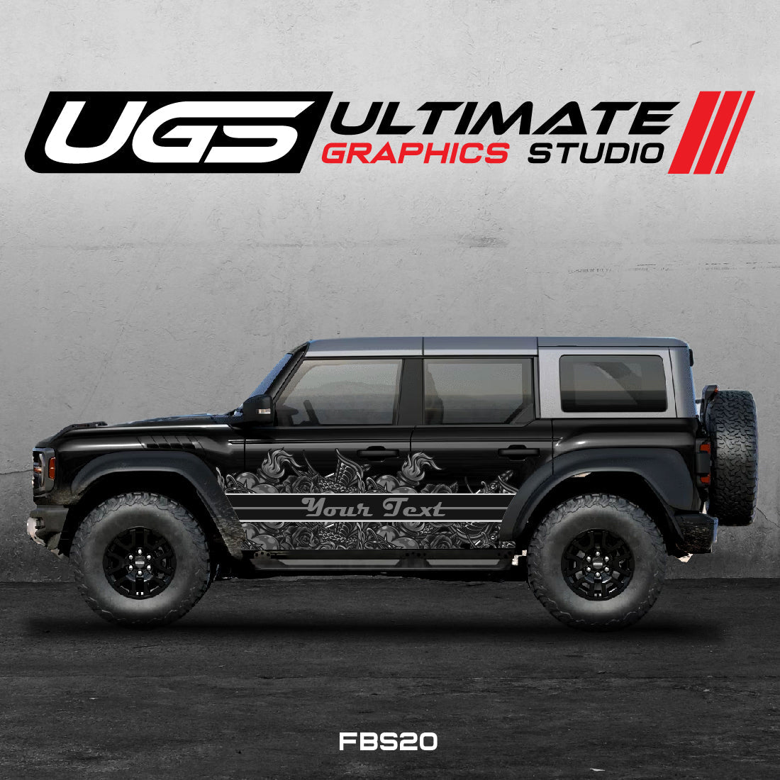 Ford Bronco Printed Graphics Custom Text - Speedlogix