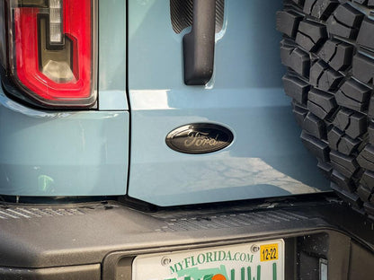 Ford Bronco Rear Oval Emblem Overlay (Tint or Solid) - 2021 - 2025 Bronco / Bronco Sport - Speedlogix