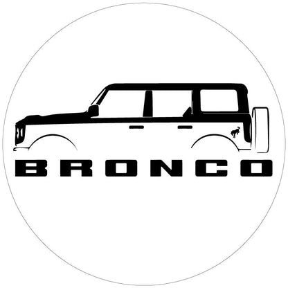 Ford Bronco Silhouette Bronco Spare Tire Cover - Speedlogix