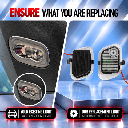 Premium LED Side Mirror Projector Puddle Approach Lights for Ford Bronco 2021-2026