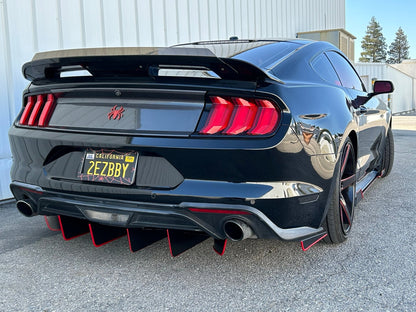 Ford Mustang (2018 - 2023) Ecoboost ATHENA Rear Diffuser & Spats - Speedlogix