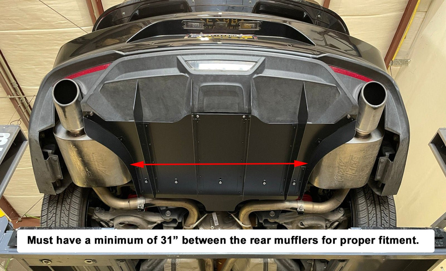 Ford Mustang (2018 - 2023) Ecoboost ATHENA Rear Diffuser & Spats - Speedlogix