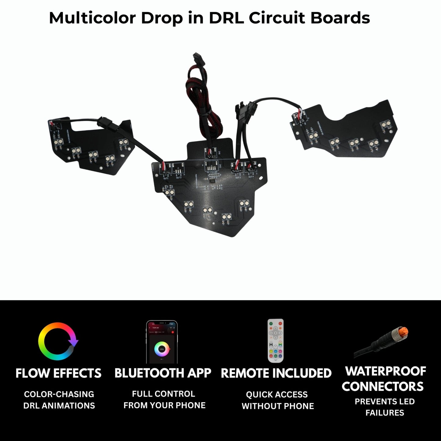 Ford Mustang Multicolor Flow Series DRL Boards (2018 - 2023) - Speedlogix