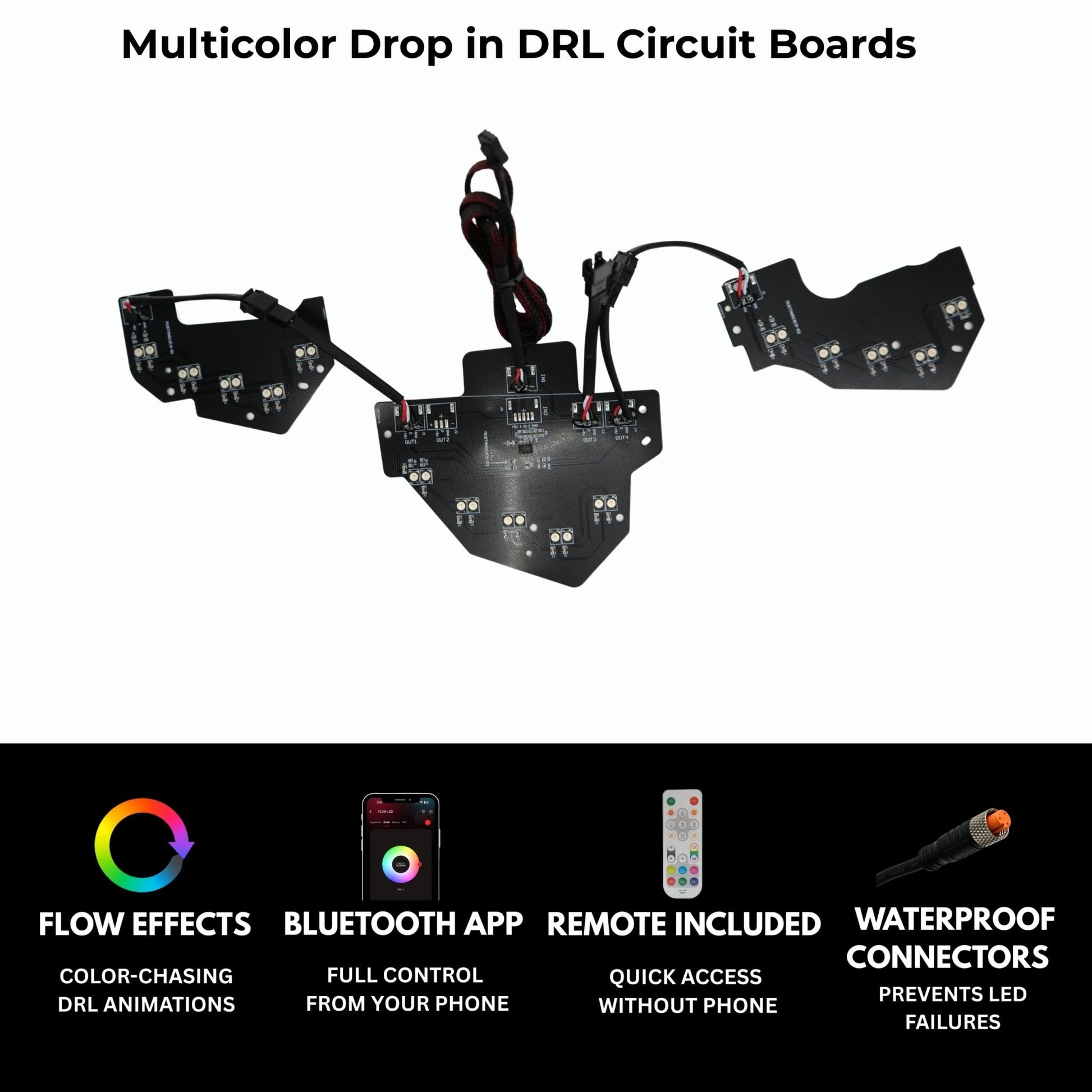 Ford Mustang Multicolor Flow Series DRL Boards (2018 - 2023) - Speedlogix