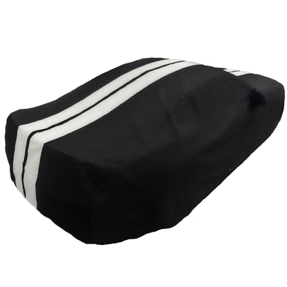 Ford Mustang Ultraguard Plus Car Cover - 300D Indoor/Outdoor Protection - Black with Gray Stripes - Speedlogix