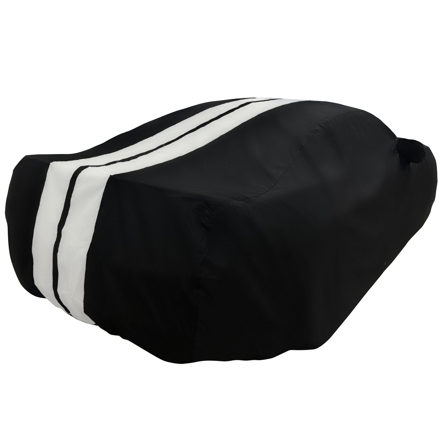 Ford Mustang Ultraguard Plus Car Cover - 300D Indoor/Outdoor Protection - Black with Gray Stripes - Speedlogix