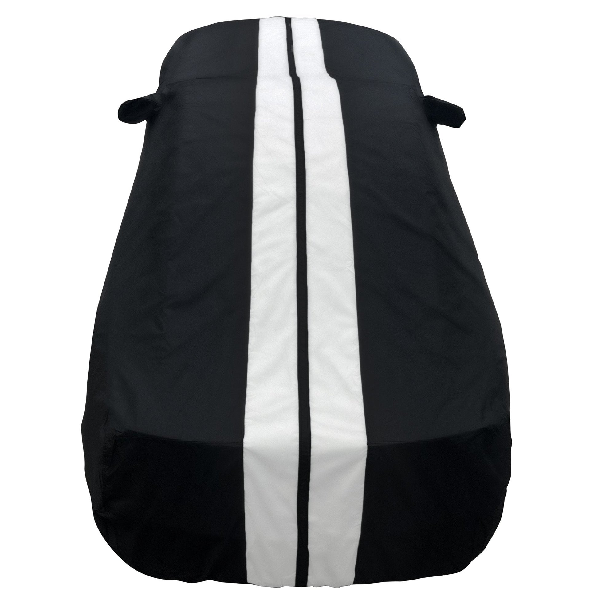 Ford Mustang Ultraguard Plus Car Cover - 300D Indoor/Outdoor Protection - Black with Gray Stripes - Speedlogix