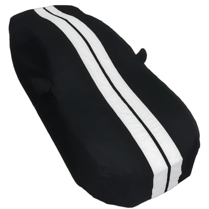 Ford Mustang Ultraguard Plus Car Cover - 300D Indoor/Outdoor Protection - Black with Gray Stripes - Speedlogix