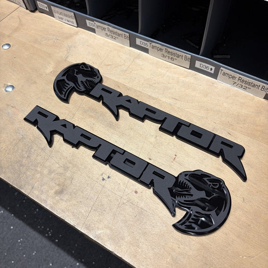 Ford Raptor Door Emblems (F150, Ranger, Bronco) - sold as a pair
