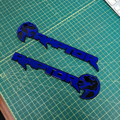 Ford Raptor Door Emblems (F150, Ranger, Bronco) - sold as a pair