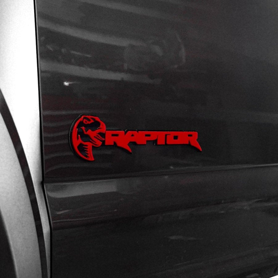 Ford Raptor Door Emblems (F150, Ranger, Bronco) - sold as a pair