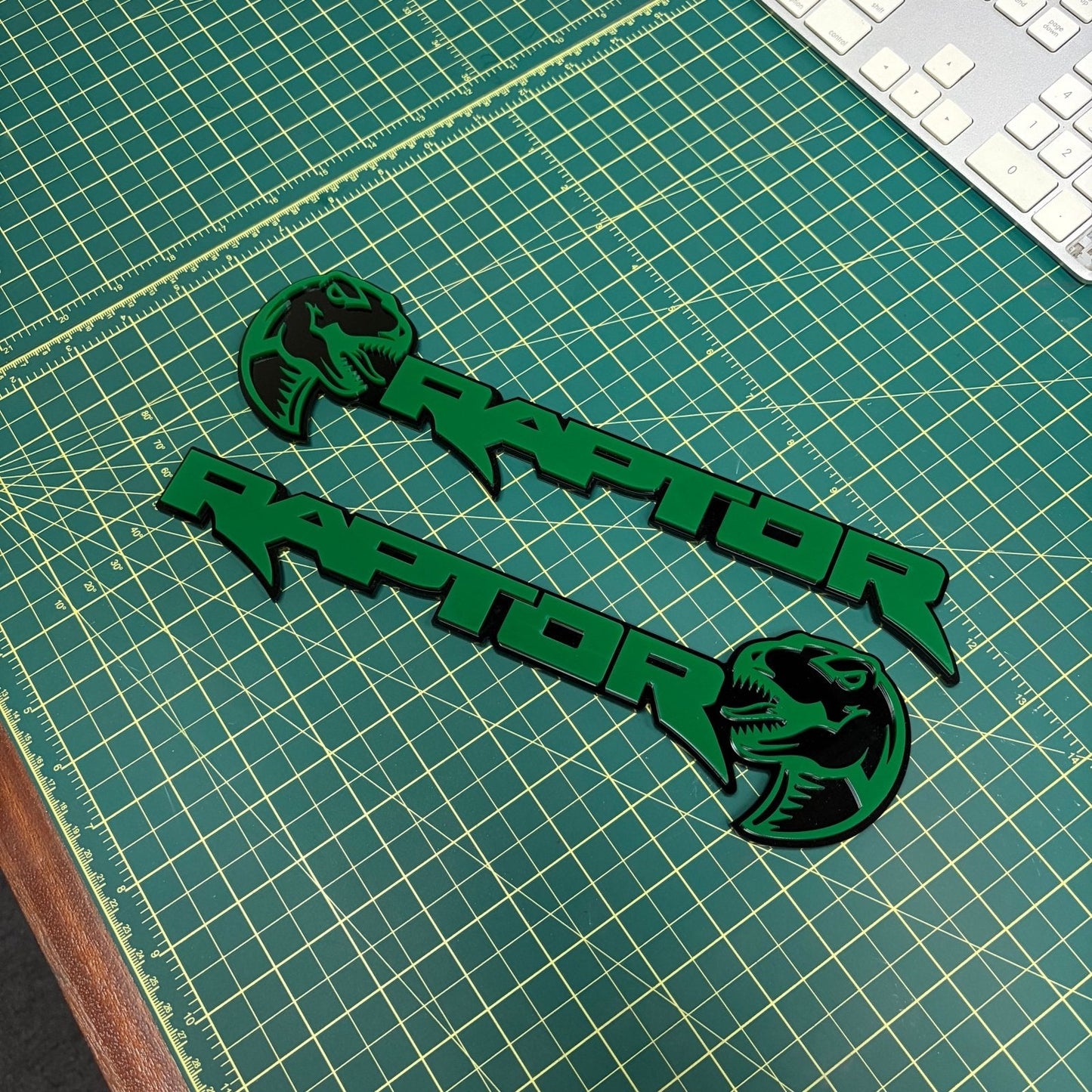Ford Raptor Door Emblems (F150, Ranger, Bronco) - sold as a pair