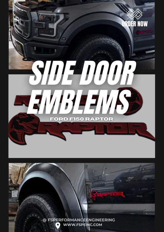 Ford Raptor Door Emblems (F150, Ranger, Bronco) - sold as a pair