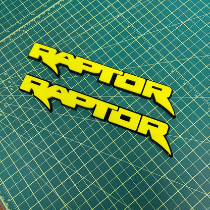 Ford Raptor Door Emblems (F150, Ranger, Bronco) - sold as a pair