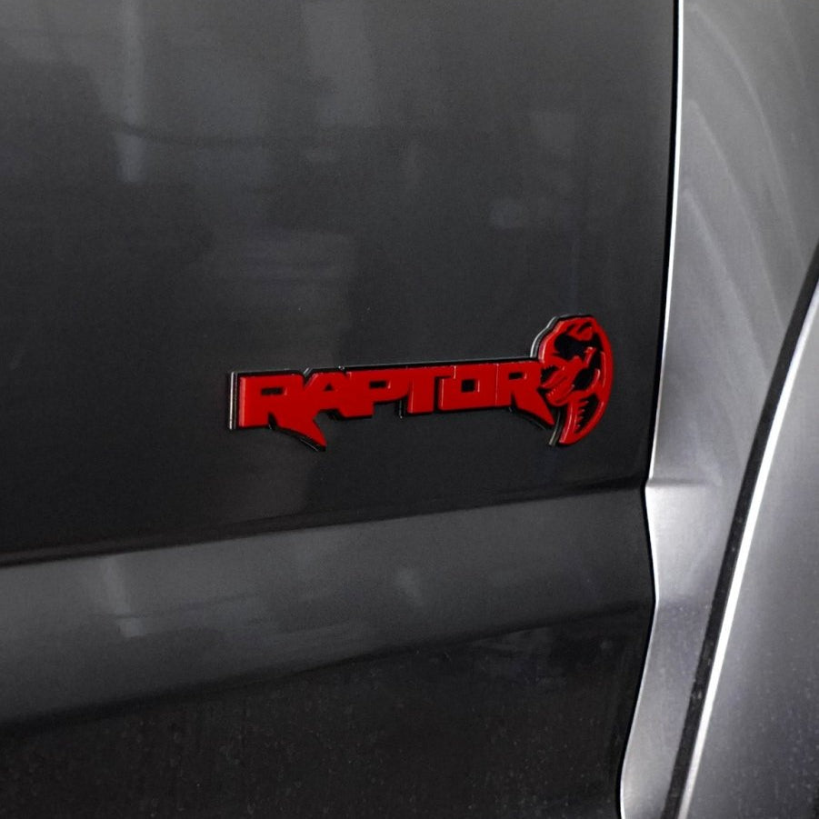Ford Raptor Door Emblems (F150, Ranger, Bronco) - sold as a pair