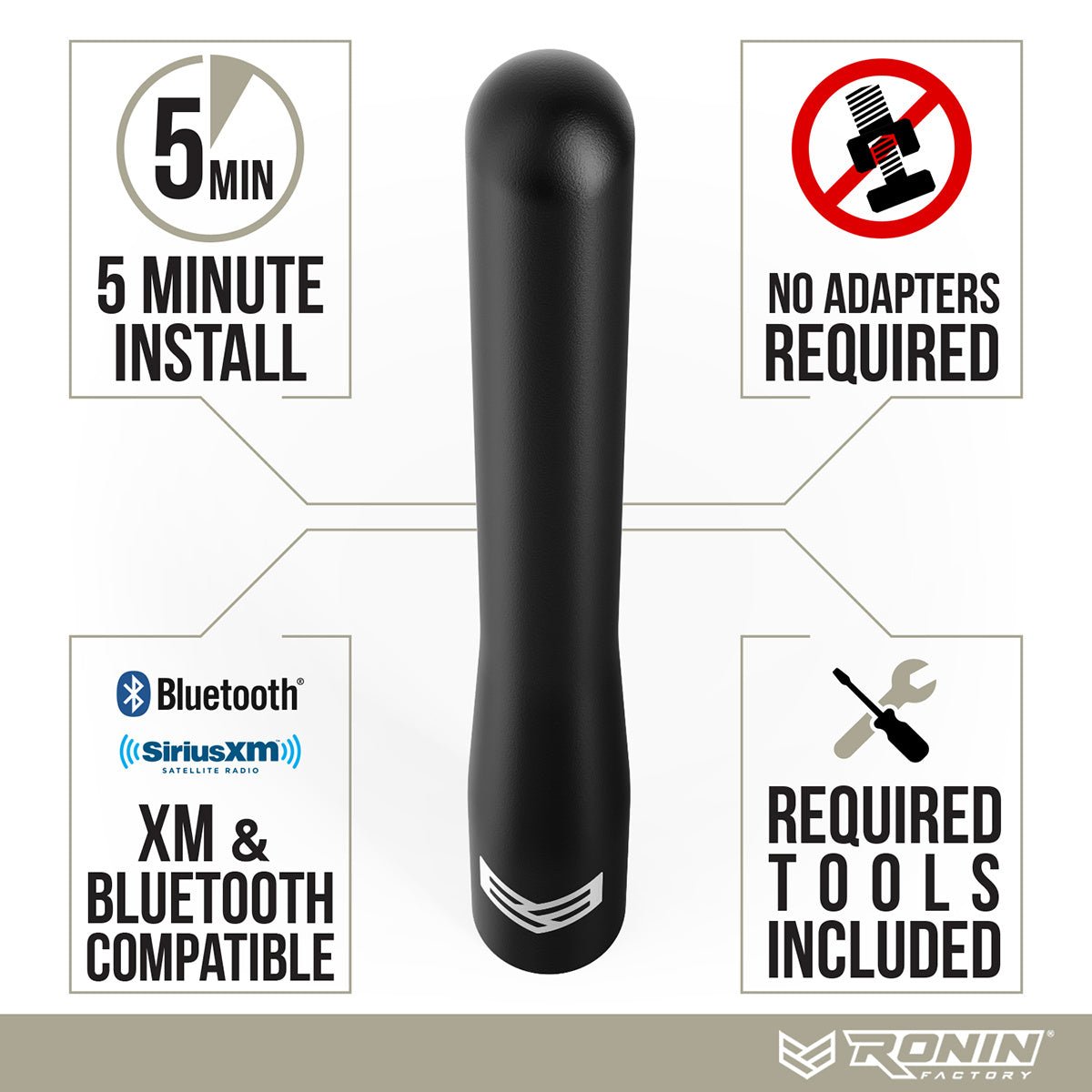 FORD TUFFLOCK® SHORT ANTENNA (4 INCH) - Speedlogix