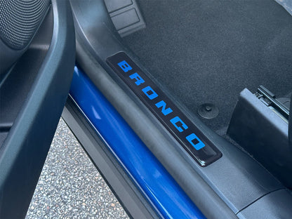 Front Door Sill Accent Overlays Fits 2021 - 2024 Ford Bronco Sport - Speedlogix