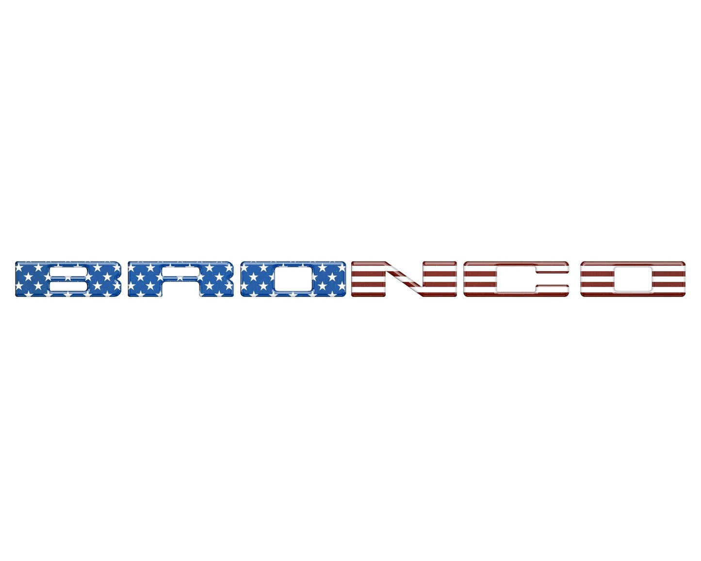 Front Grille Letter Overlays Fits 2021 - 2026 Ford Bronco - Speedlogix