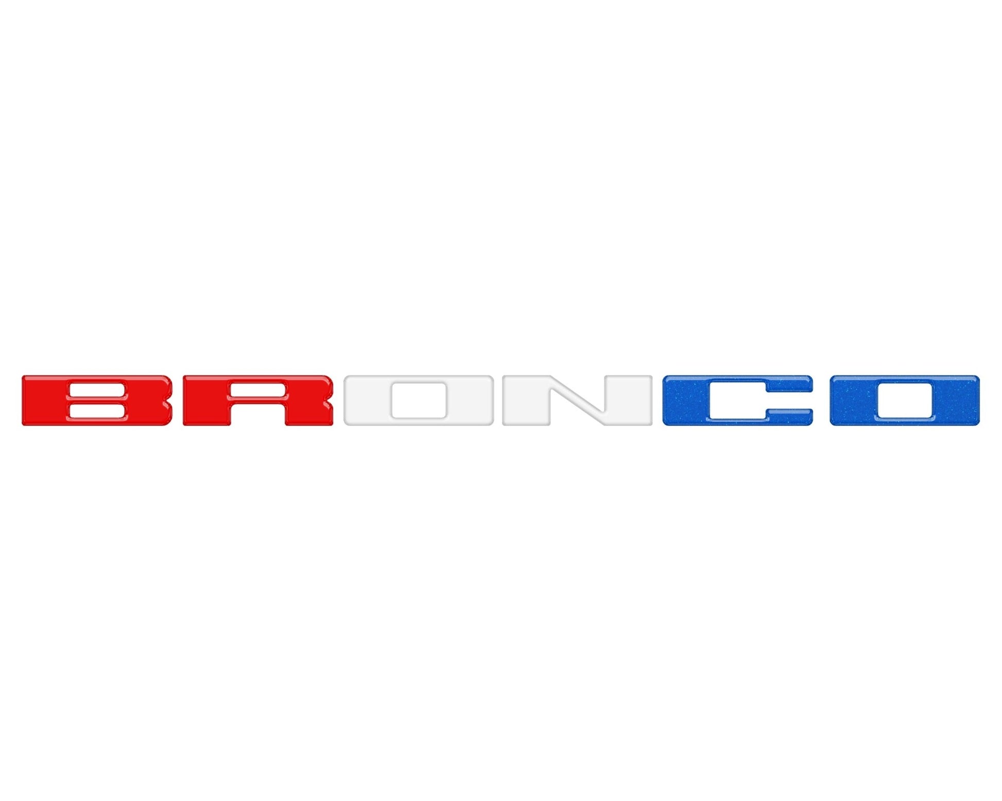 Front Grille Letter Overlays Fits 2021 - 2026 Ford Bronco - Speedlogix
