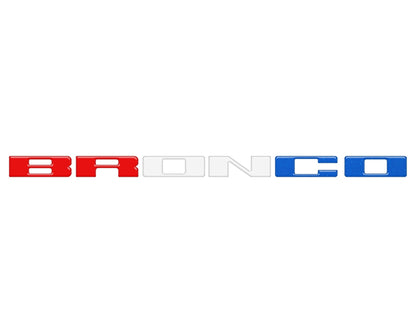 Front Grille Letter Overlays Fits 2021 - 2026 Ford Bronco - Speedlogix