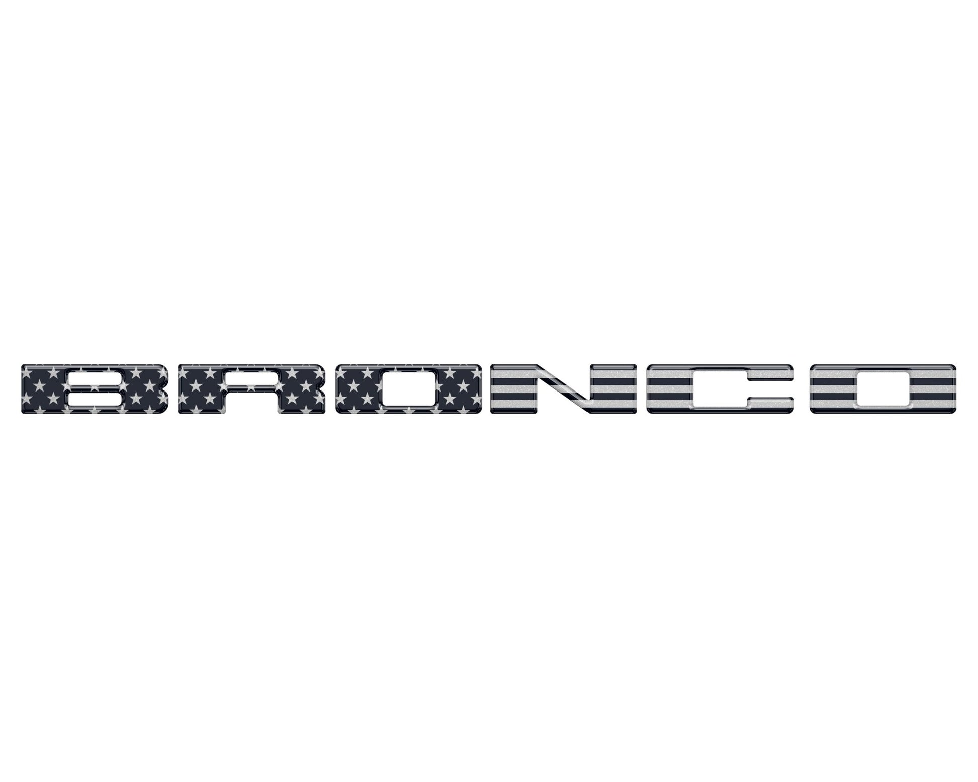 Front Grille Letter Overlays Fits 2021 - 2026 Ford Bronco - Speedlogix