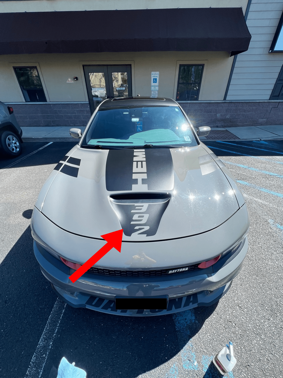 Front Small Hood 392 Decal Cover for 2015 - 2021 Dodge Charger - Speedlogix