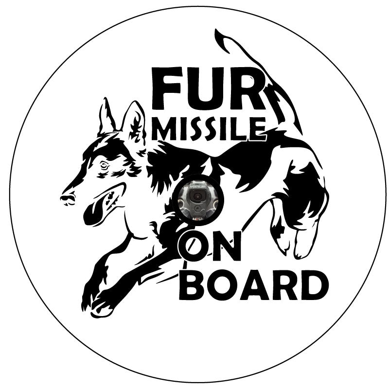 Fur Missile On Board Belgian Malinois Spare Tire Cover - Speedlogix