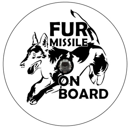 Fur Missile On Board Belgian Malinois Spare Tire Cover - Speedlogix