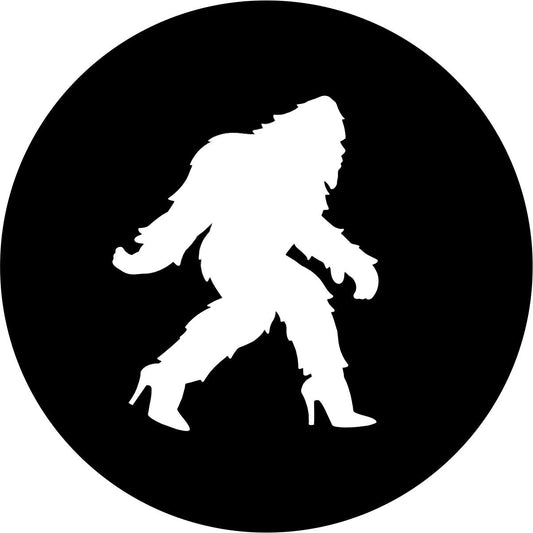 Girl Shesquatch Bigfoot Sasquatch High Heels Bronco Spare Tire Cover - Speedlogix